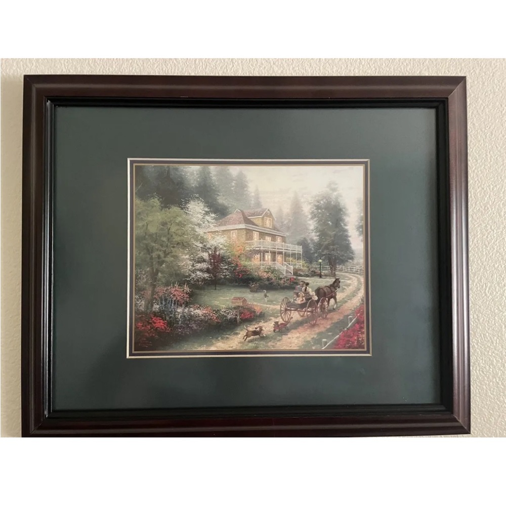 Thomas Kinkade Sunday at
Apple Hill Print in Frame with/COA Excellent Condition